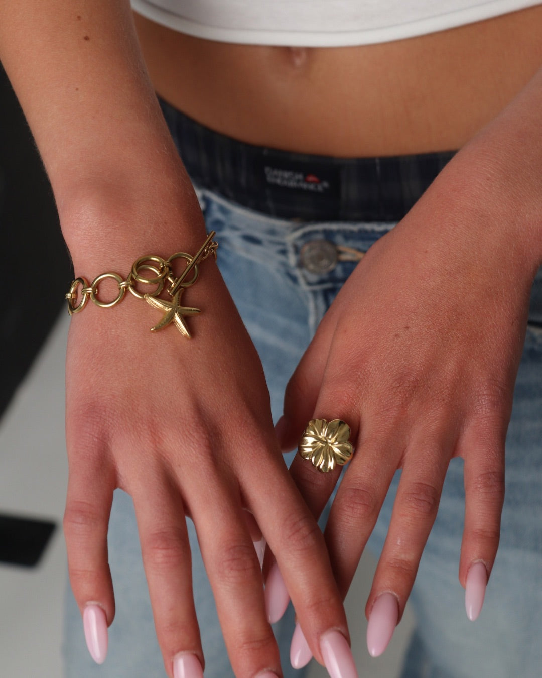 Chunky Gold Starfish Bracelet